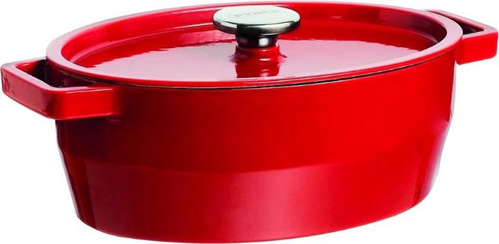 Produktbild Pyrex Gusseisentopf 29cm 3,8l SLOWCOOK oval rot (Bräter + Schmortopf, Gusseisen)