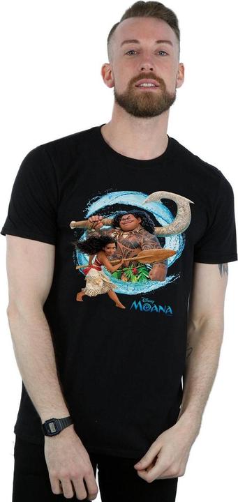Actual product image Disney Mens Moana And Maui Wave T-Shirt (3XL)