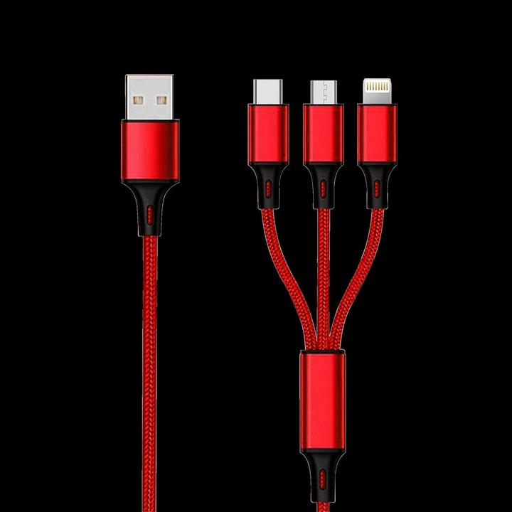 Actual product image 2GO 797150 USB Cable USB B USB C/Micro USB B/Lightning (1.50 m)
