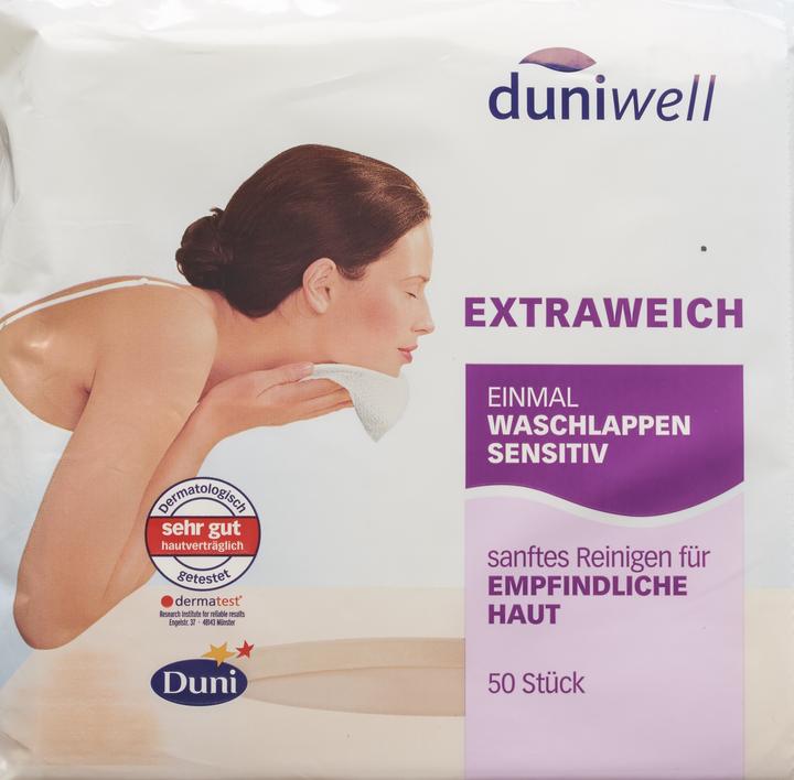 Produktbild Duniwell Einmal Waschlappen sensitiv (Intimwaschlotion)