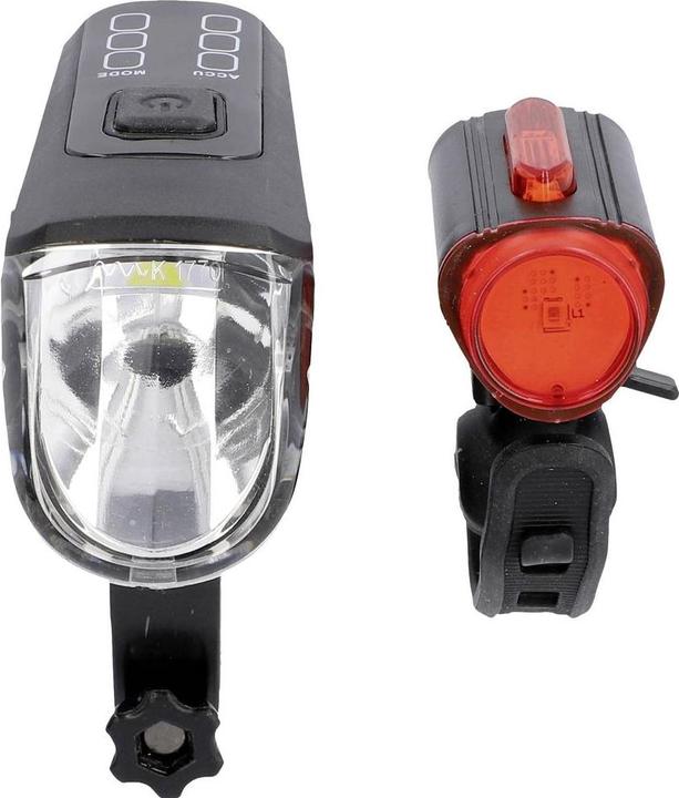 Produktbild Fischer Fahrradbeleuchtung Set TWIN-60/30/15 LED Schwarz (180 lm)