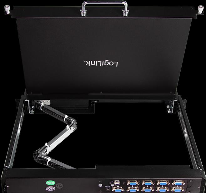 Produktbild LogiLink 17" LCD KVM Konsole mit KVM Switch, 8 Port, schwarz