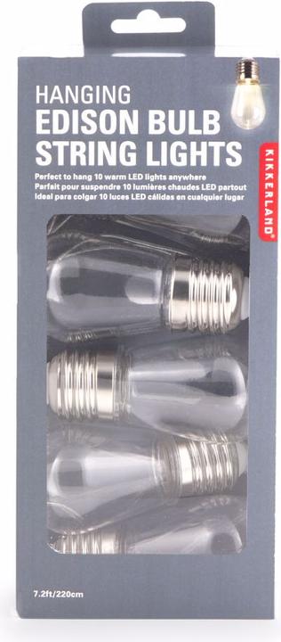 Immagine prodotto Kikkerland Luci di stringa a lampadina Edison (2 m)