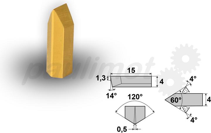 Produktbild Paulimot Schneidplatten für die Drehmeissel-Sets 10 mm und 12 mm, 10-teilig
