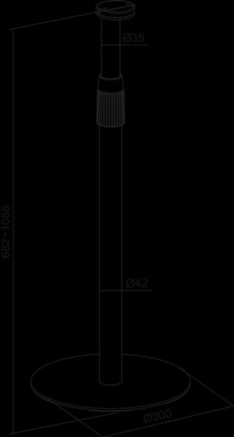 Produktbild LogiLink BP0208 (1 Stk., Ständer, Höhenverstellbar)