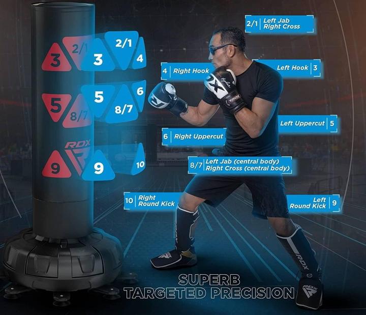 Produktbild Rdx Freistehender Boxsack Ziel + Boxhandschuhe (180 cm)