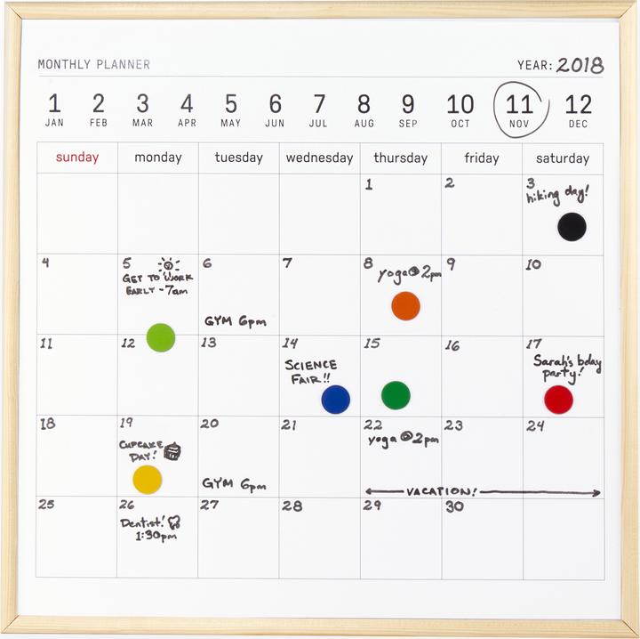 Produktbild Kikkerland Calendar (Kombitafel, 34 x 34 cm)