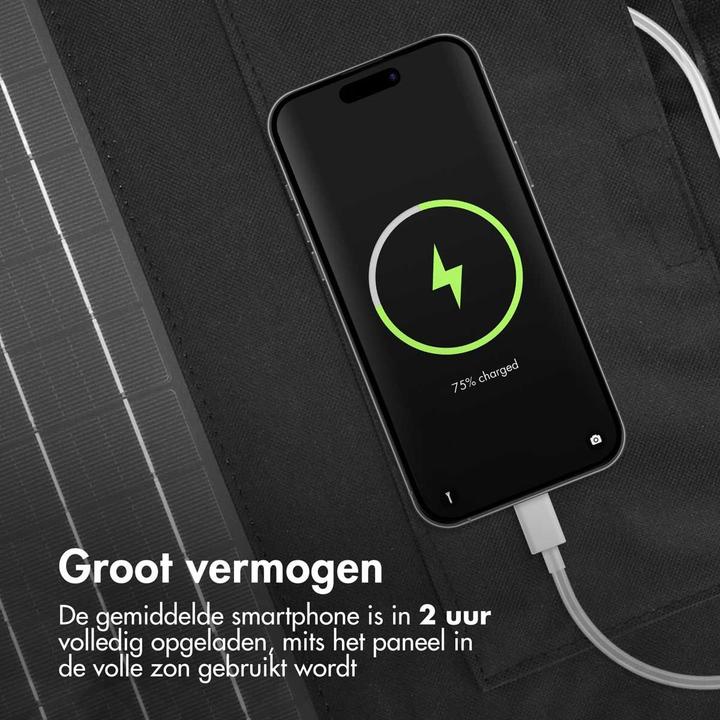 Produktbild iMoshion Opvouwbaar Universeel Zonnepaneel - Powerbank Zonnenergie 21 Watt - Draagbaar (21 W)