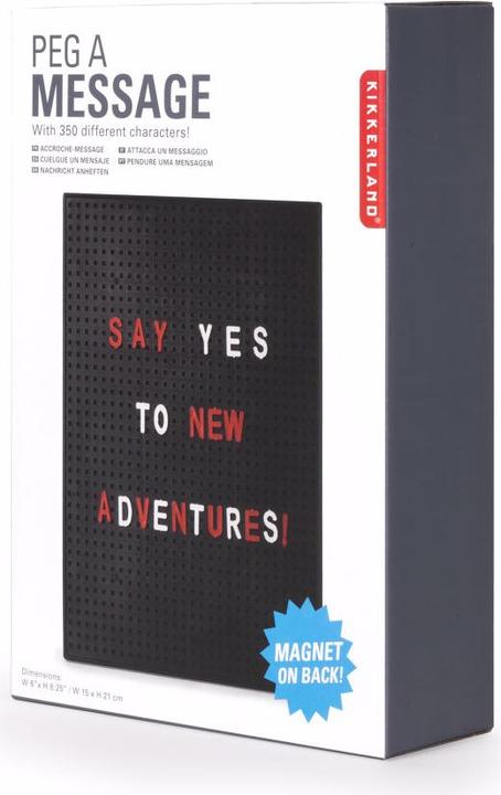 Actual product image Kikkerland Peg Message Small (Bulletin board, 15 x 21 cm)