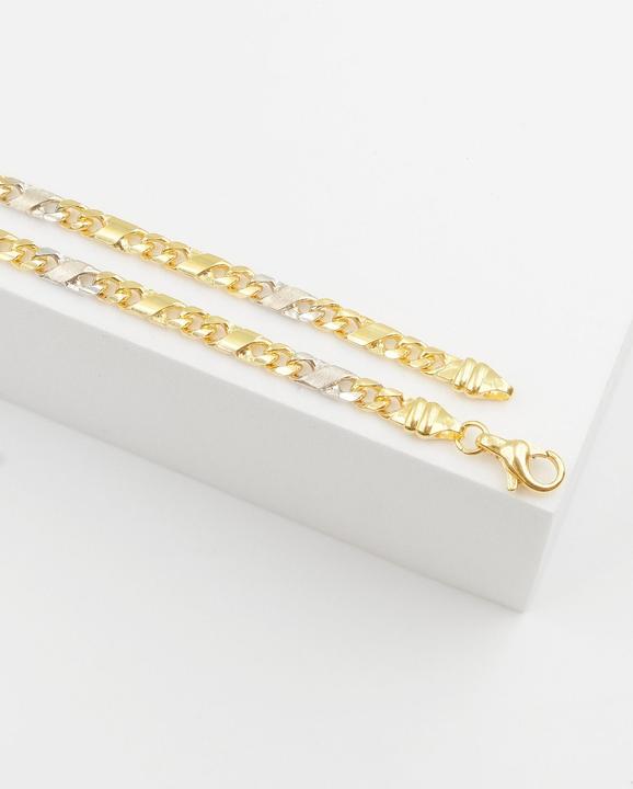 Produktbild Muau 8er-Kette (21 cm, 750, Weissgold, 18K Gelbgold)