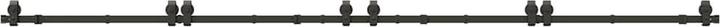 Image du produit VidaXL Kit de ferrures de portes coulissantes 183 cm Acier noir Kit de ferrures de portes coulissantes