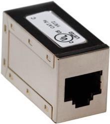 Inline Coupler RJ-45 shielded CAT6A. Type: C6A C6a in line coupler shielded