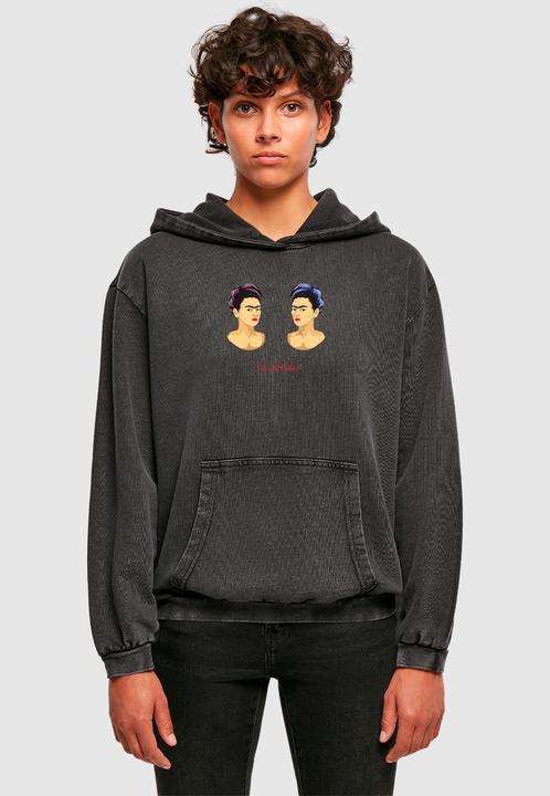 Produktbild Merchcode Ladies Frida Kahlo - The Two Fridas Acid Washed Oversize Hoody - 178039 (5XL)
