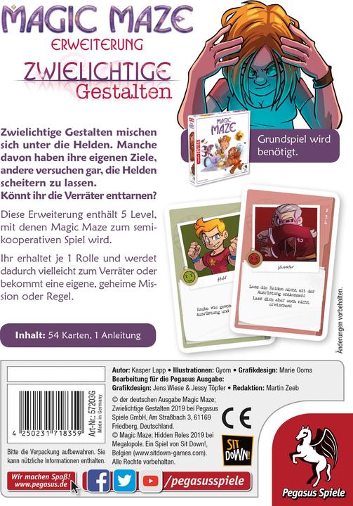 Produktbild Sit Down! Magic Maze Zwielichtige Gestalten (Deutsch)