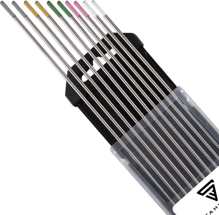 Actual product image Stahlwerk Tungsten electrodes gold, grey, pink, white, green 2.4 mm 2 each in a set of 10