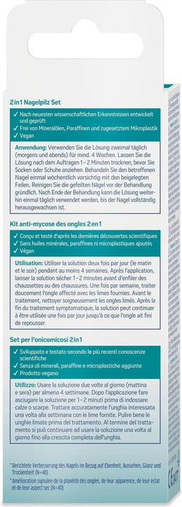 Valeurs nutritives et ingrédients Tetesept Kit anti-champignons des ongles (Déodorants & poudre pour les pieds, 4 ml)