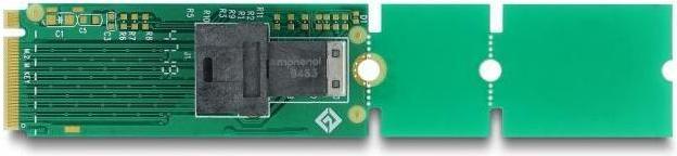 Actual product image Delock Adapter M.2 Key M to SFF-8643 NVMe 22110 / 2280 / 2260
