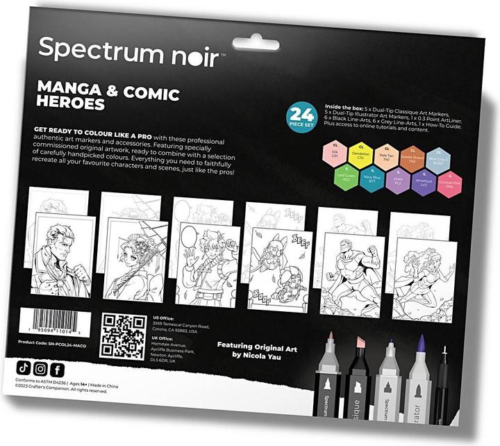 Immagine prodotto Creativ Company Set per hobby illustrazione manga e eroi dei fumetti da colorare