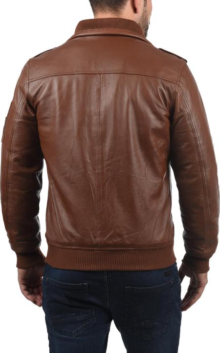 Actual product image Solid Famash Men's Leather Jacket (L)