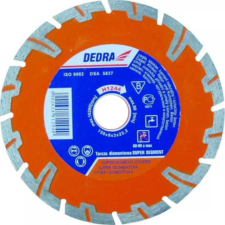 Actual product image Dedra Super segment diamond saw blade for cutting concrete 180 mm H1245