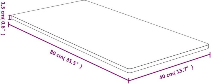 Produktbild VidaXL Douglas (40 x 80 x 1.5 cm)