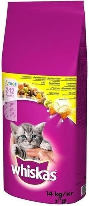 Actual product image Whiskas Junior dry food for kittens with chicken 14kg (Junior, 1 pcs., 14000 g)