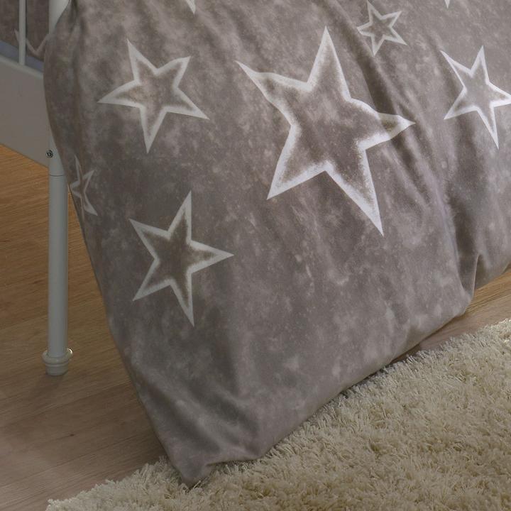 Produktbild BettwarenShop Sterne taupe (Bettwäsche Set, 155x200 cm + 80x80 cm)