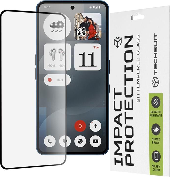Image du produit Techsuit - 111D Full Cover / Full Glue Glass - Nothing Phone (3a) - Black (1 pièce(s), Nothing Phone (3a) Pro)