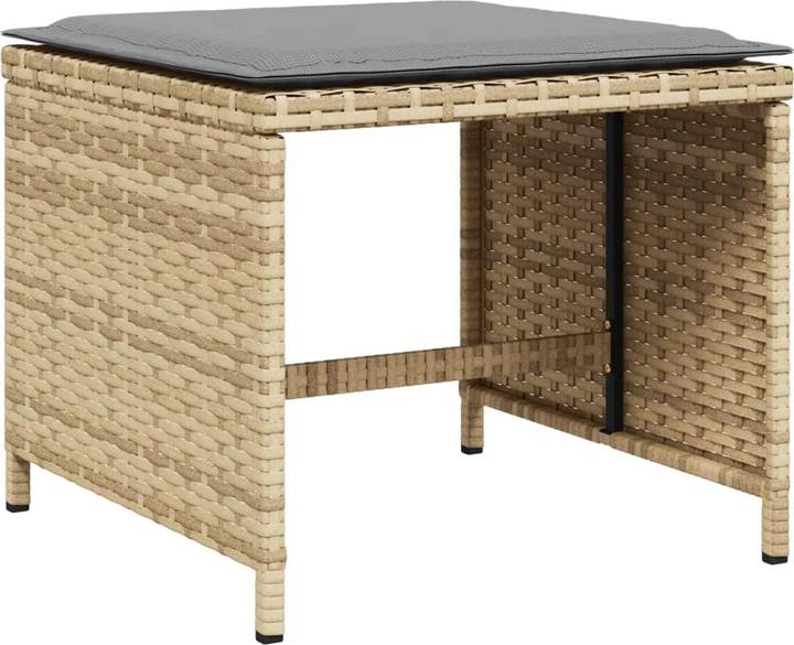 Produktbild VidaXL Gartenmöbel Essgruppe Gartengarnitur 13-tlg. Beigemischung Poly Rattan (220 cm)
