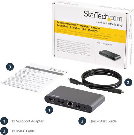 Image du produit StarTech DK30C2HAGPD (USB-C, 4 Ports)