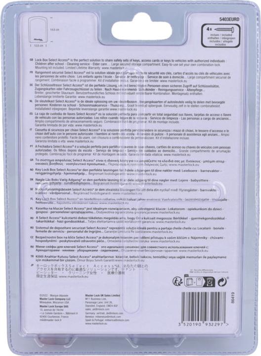 Produktbild Master Lock Select Access 5403EURD