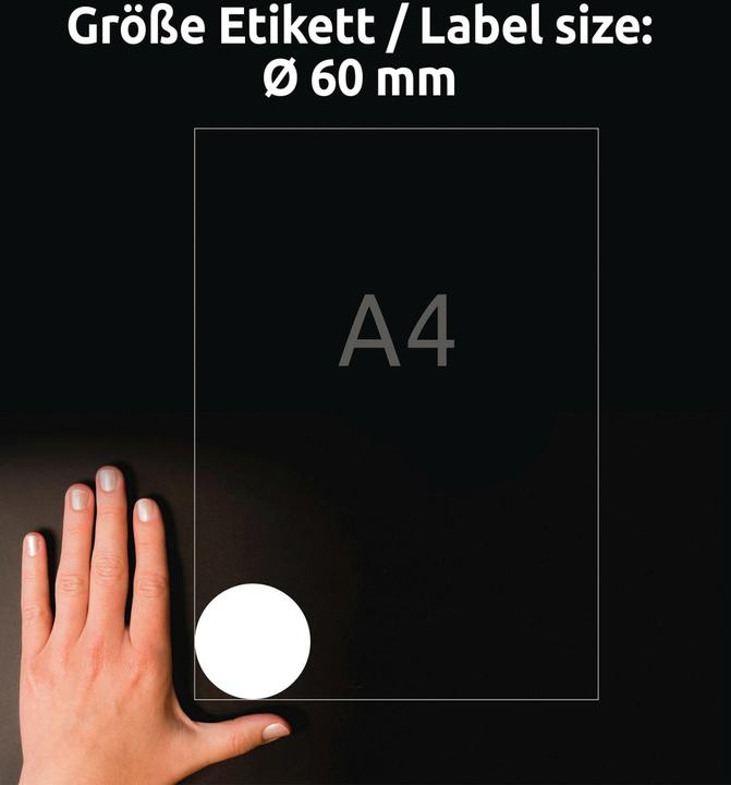 Actual product image Avery Round labels, removable