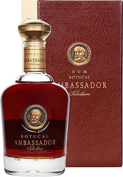 Botucal Diplomático) AMBASSADOR Selection Cask Strength 47% Vol. 0,7l in wooden box with leather look
