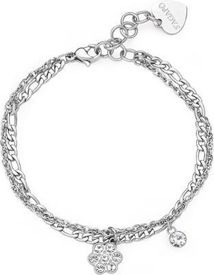 Produktbild Sagapo S'Agapo Double Steel Bracelet With Flower Pendants Aurora Sar46