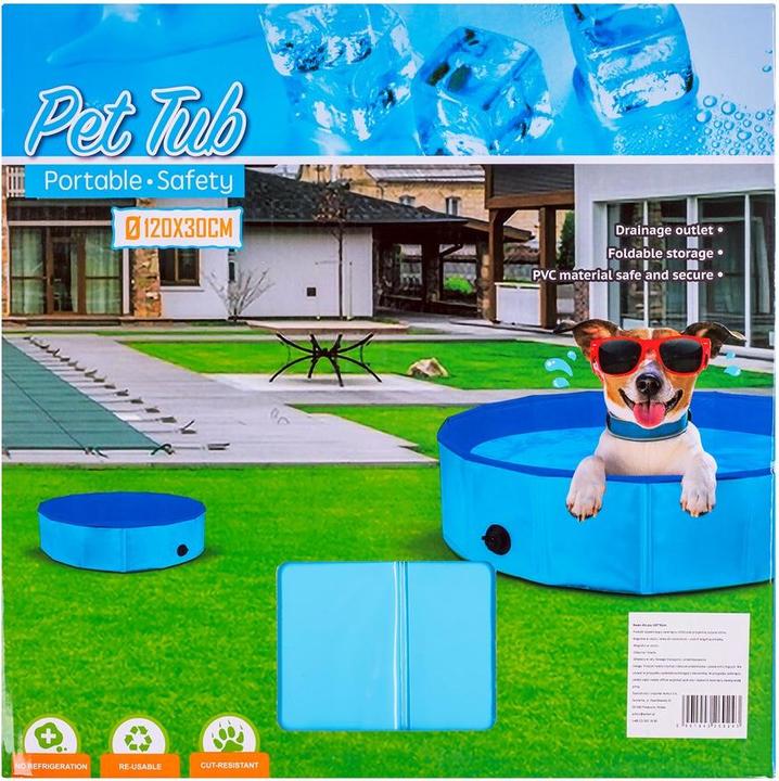 Actual product image Petitto Foldable dog pool - 120x30cm (Dog pool)