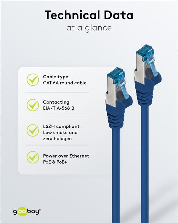 Produktbild Goobay Netzwerkkabel (S/FTP, CAT6a, 2 m)