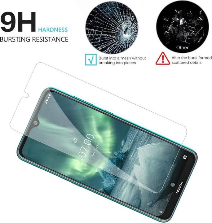 Produktbild Screenguard Nokia 7.2 Panzerglas Schutzfolie Case Friendly Design (1 Stück, Nokia 7.2)