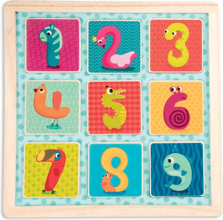 Immagine prodotto B.toys B. Count n' Doodle - puzzle in legno con numeri magnetici 10 pezzi (9 pezzi)