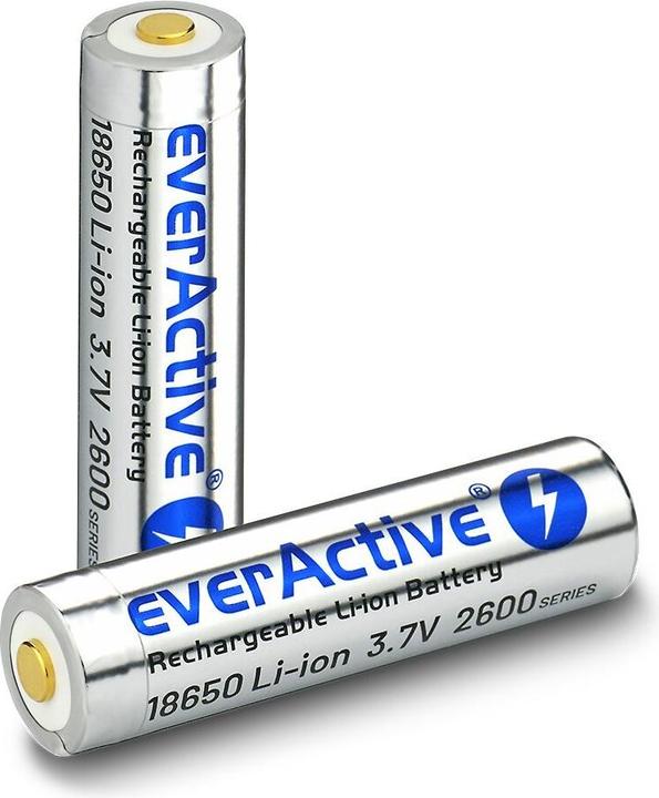 Immagine prodotto Everactive ACCUMULATORE 18650 3 7V LI-ION 2600MAH MICRO USB Z ZABEZPIECZENIEM BOX EV18650-2 (1 pz., 18650, 2600 mAh)