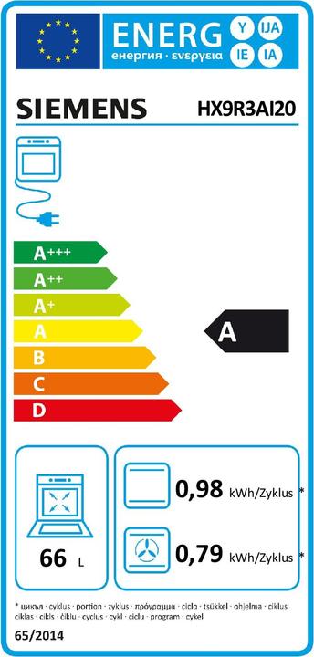 Energy Label Siemens HX9R3AI20