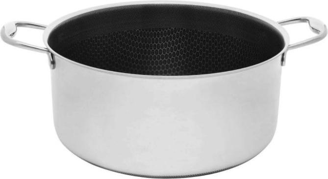 Actual product image Kohersen Garnek z powłoką DIAMOND Black Cube z funkcją gotowania na parze (28 cm  8 3l) (28 cm, Pot, Aluminium, Stainless steel)