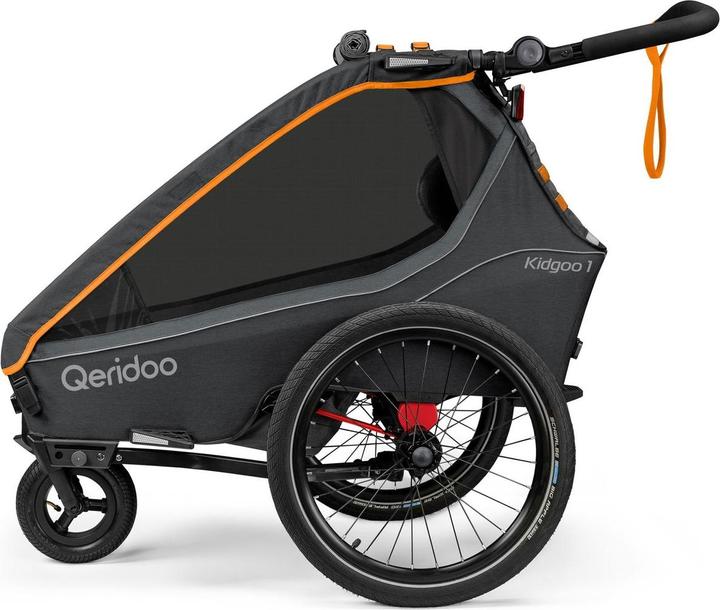 Qeridoo Kidgoo 2 FIDLOCK Edition rimorchio per bambini arancione