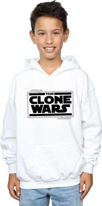 Immagine prodotto Star Wars Clone Wars Logo Felpa con Cappuccio Ragazzi (128)