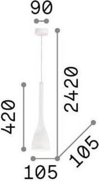 Produktbild Ideal lux FLUT Pendelleuchte E14 ⌀105mm dimmbar Schwarz 035710 (E14)