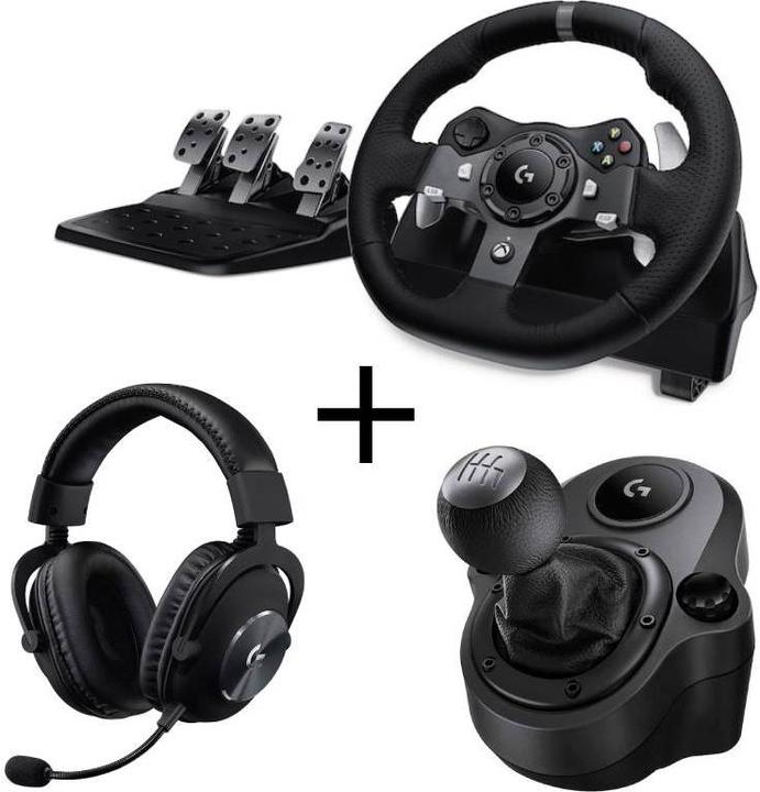 Immagine prodotto Logitech G G920 Driving Force + Headset Pro X Lightspeed + Shifter (Xbox, PC)