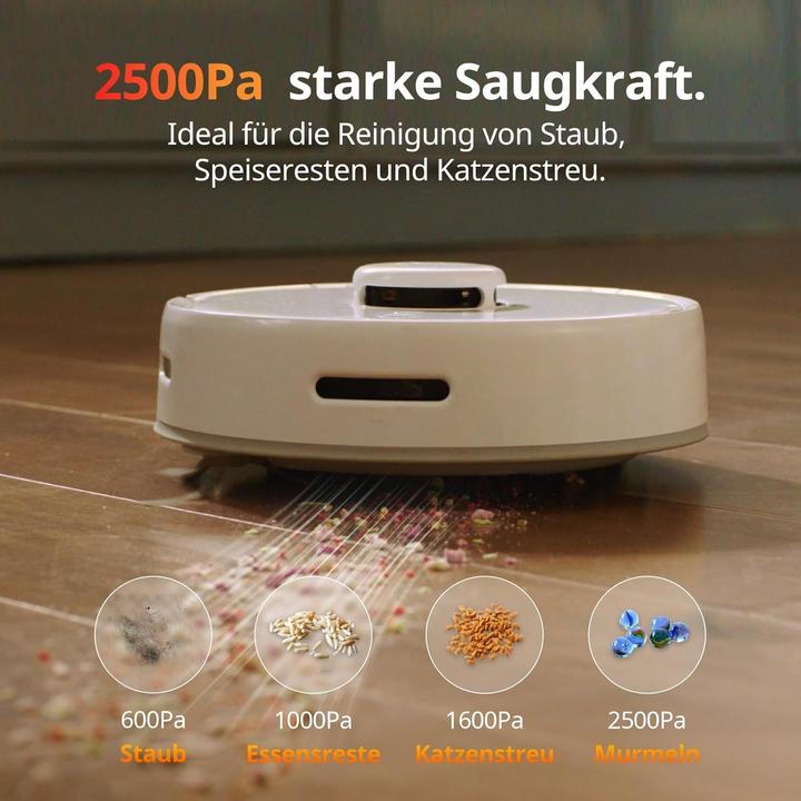Produktbild SwitchBot Minisaugroboter K10+ Pro Saugroboter mit Absaugsta