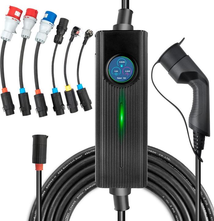 Produktbild Platinet Pocketbox do samochodów elektrycznych, kabel 6m,16 kW (45802) (CEE32 rot, CEE 16, CEE 32, 16 kW, 6.50 m)