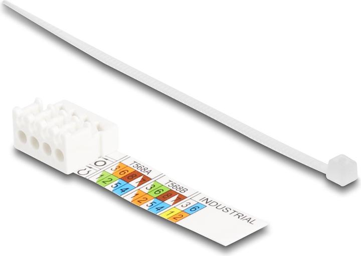 Immagine prodotto Delock Spina RJ45 cablabile in campo Cat.6A con capocorda a pressione e a trazione senza attrezzi (Connettore del cavo di rete)