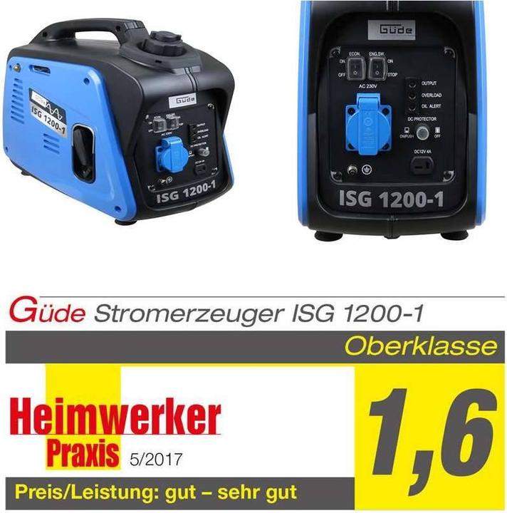 Produktbild Güde Stromerzeuger (1200 W, 3 l)