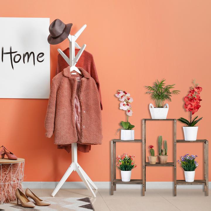 Actual product image Relaxdays Brown Wooden Flower Rack